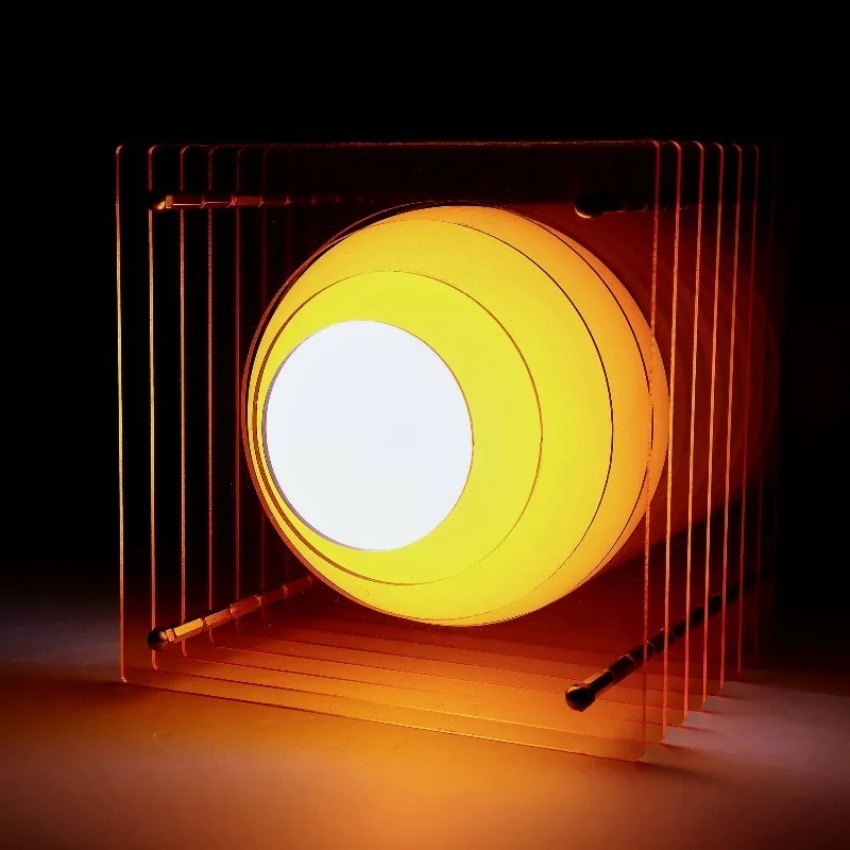 Home Decor Lighting - DIY アクリル千層ランプムーンランプデスクトップ装飾中断雰囲気ライトルーム小道具家の装飾夜の光ギフト