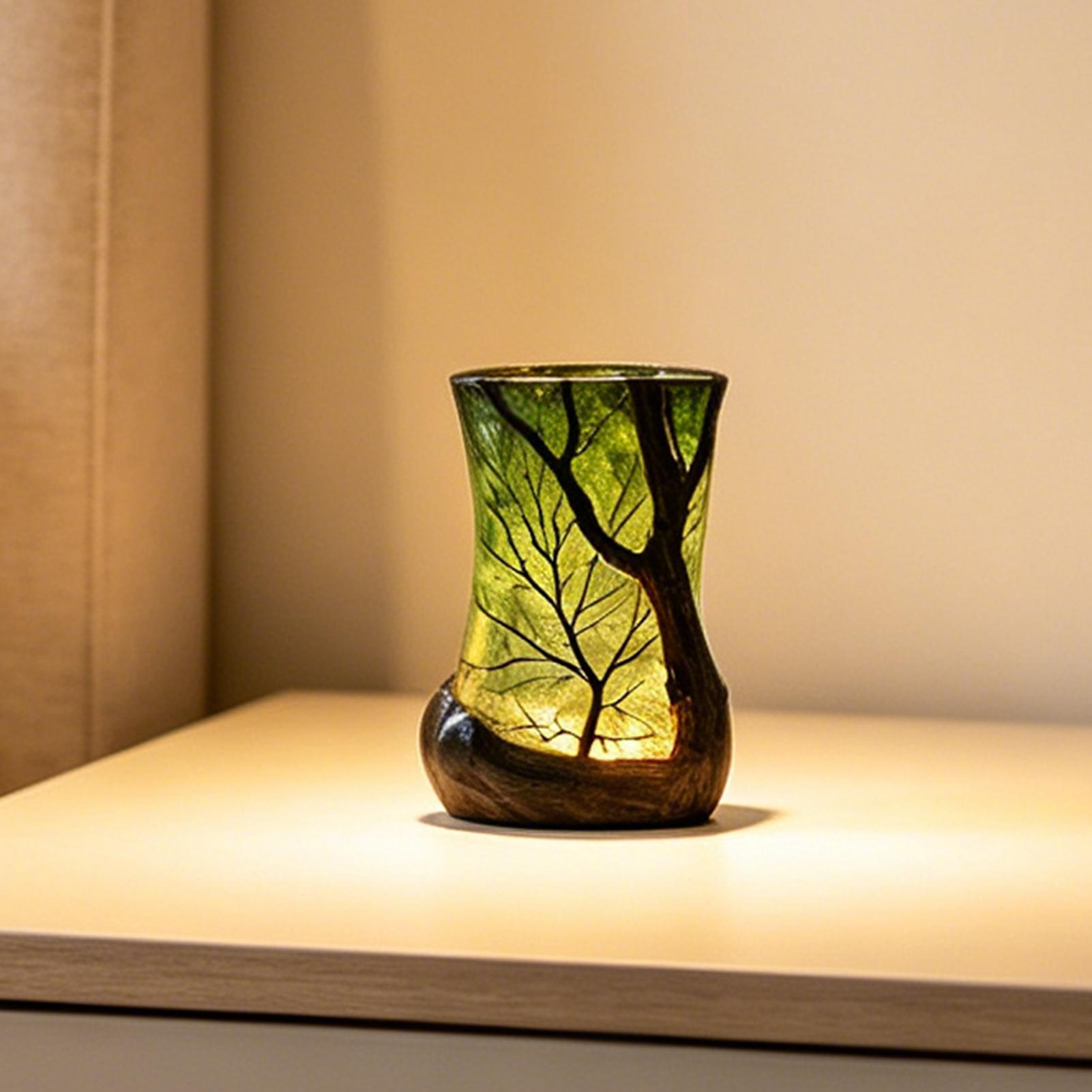Home Decor Lighting - ベッドサイドテーブルランプ フォレストナイトライト 装飾的な雰囲気照明 ホームオフィス 寝室 書斎