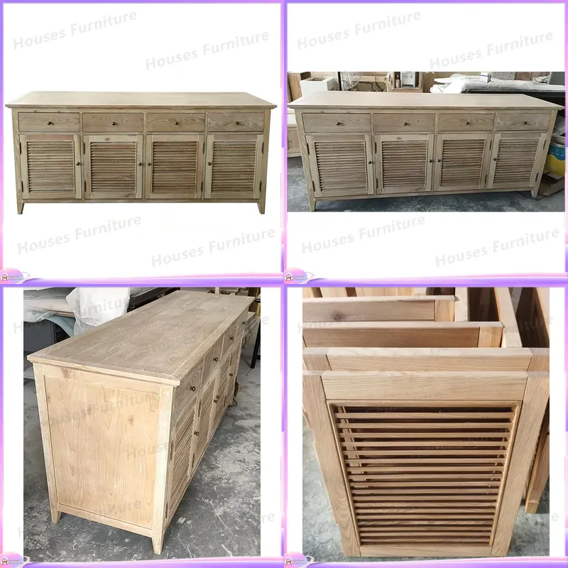 Home Decor Furniture - 天然再生木材靴箱シャッタードア収納オーガナイザー玄関ベンチ家具家の装飾ラッククローゼット棚