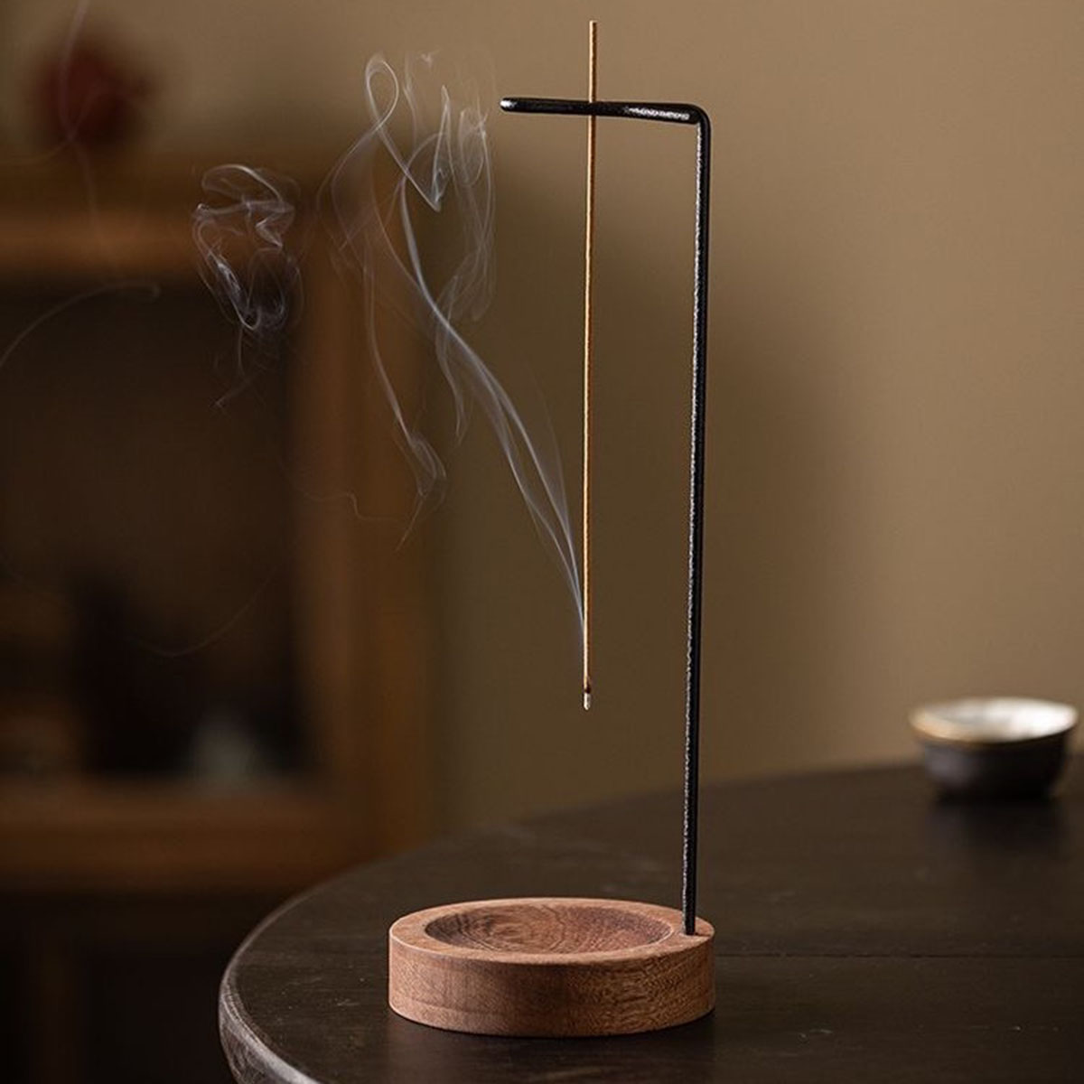 Home Decor Humacao - クリエイティブな逆さ香炉、線香立て、木製丸型香炉、寝室、家のヨガ装飾、工芸品