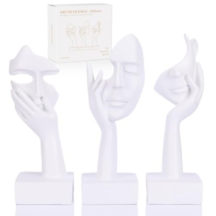 Home Decor Statue - 思想家像大型セット - アート抽象装飾置物 リビングルーム、寝室、棚、オフィス、デスクトップ、コーヒーテーブルの装飾に