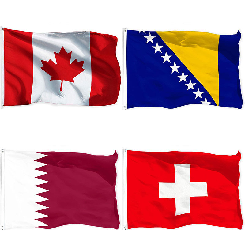 Home Decor Qatar - 2026年ワールドカップグループB カナダ ボスニア・ヘルツェゴビナ カタール スイス 国旗