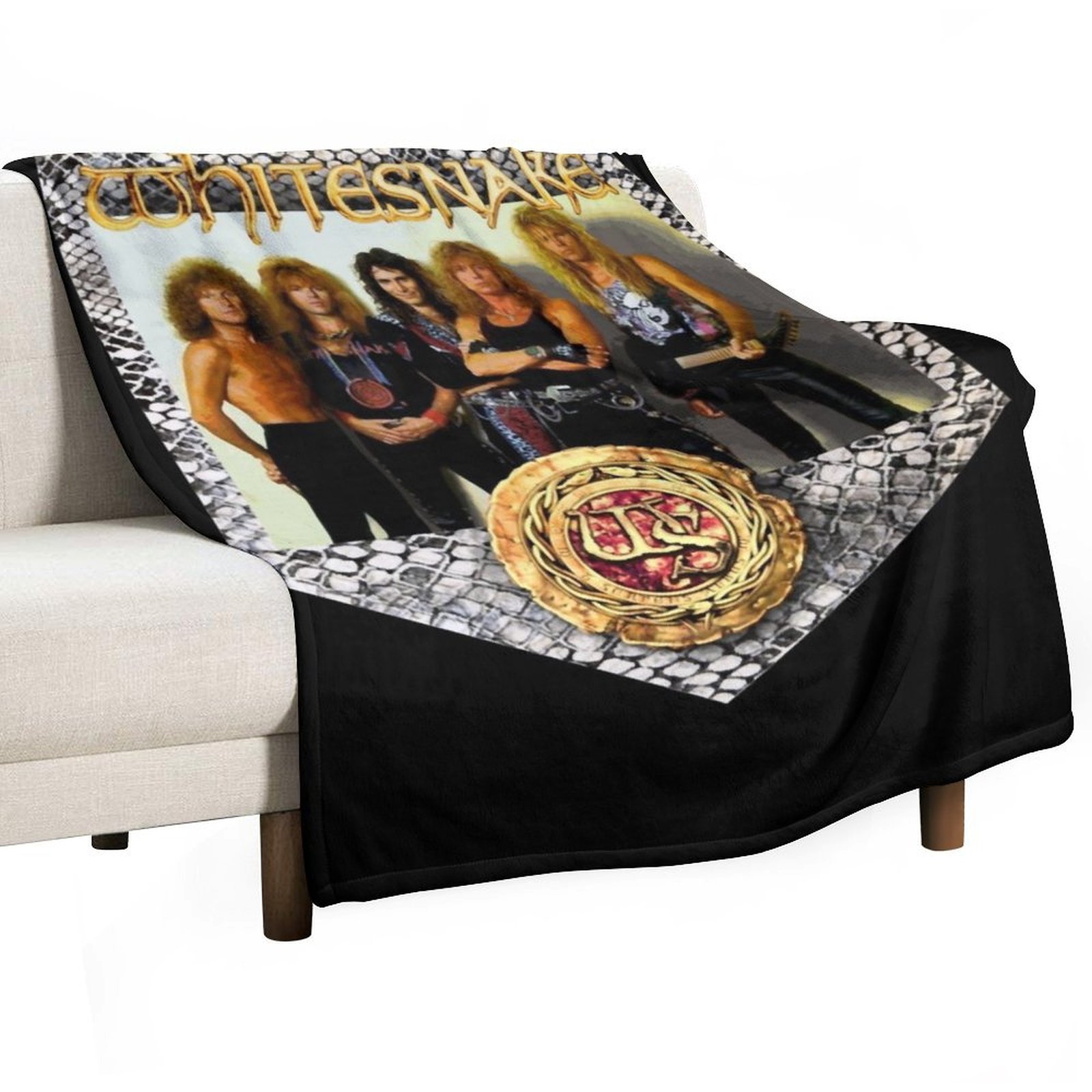 Home Decor Png - ホワイトスネイク &x27;89 クラシック Tシャツ.png スローケット シャギー