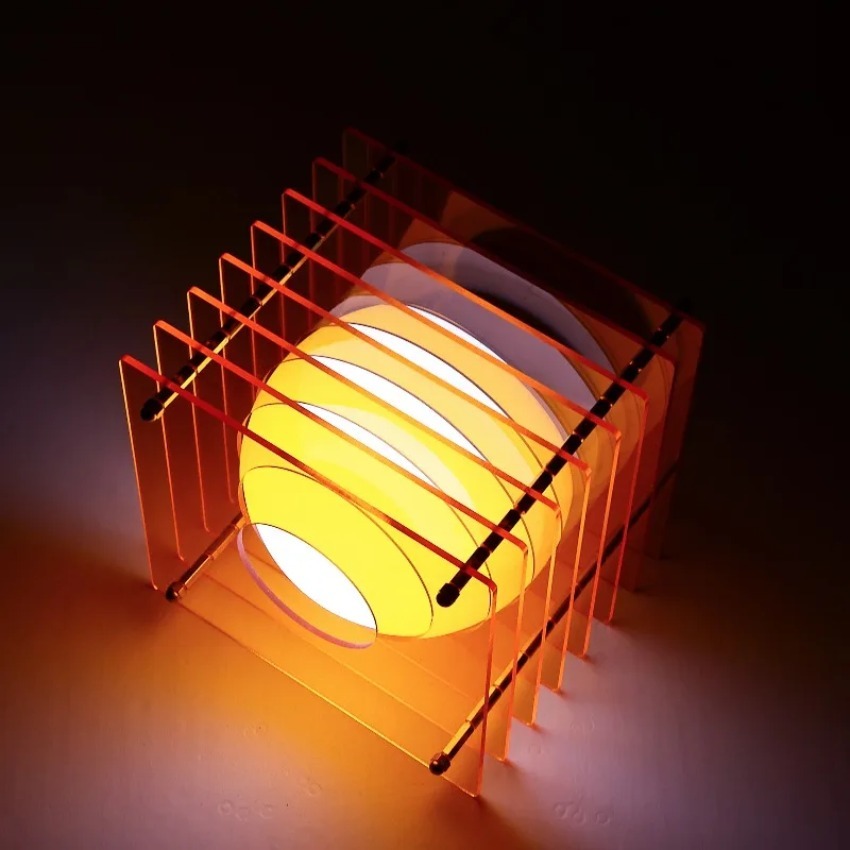 Home Decor Lighting - DIY ムーンランプ アクリル千層ランプ デスクトップ装飾 吊り下げ式雰囲気ライト ルームデコレーション