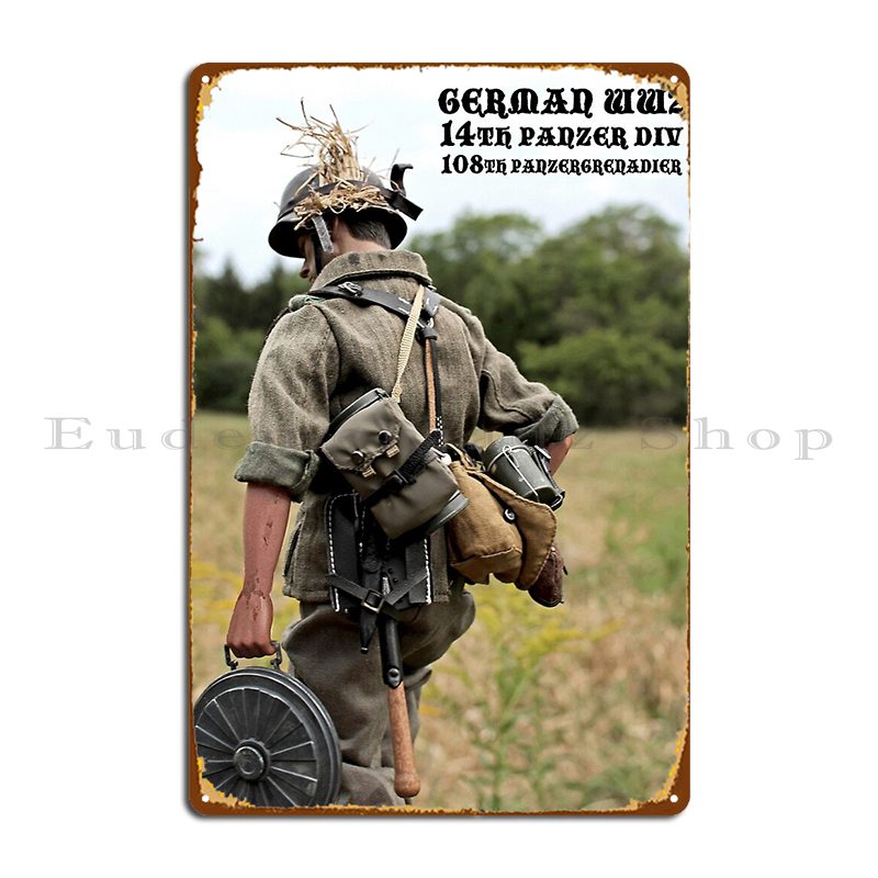 Germany Home Decor - Ww2 ドイツ Panzergrenadier 地雷金属サイン壁の装飾作成プラーク壁壁画シネマブリキ看板ポスター