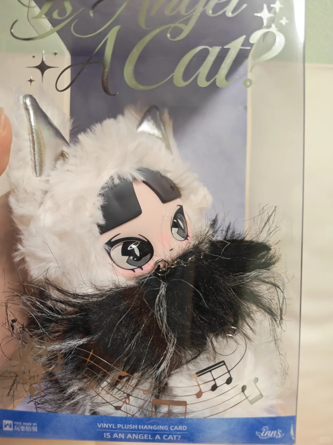 Home Decoration - オリジナルインズ・イズ・ア・エンジェル 猫のぬいぐるみ シルバーウィング キャットイヤー ビニールフェイスドール コレクタブルトイ