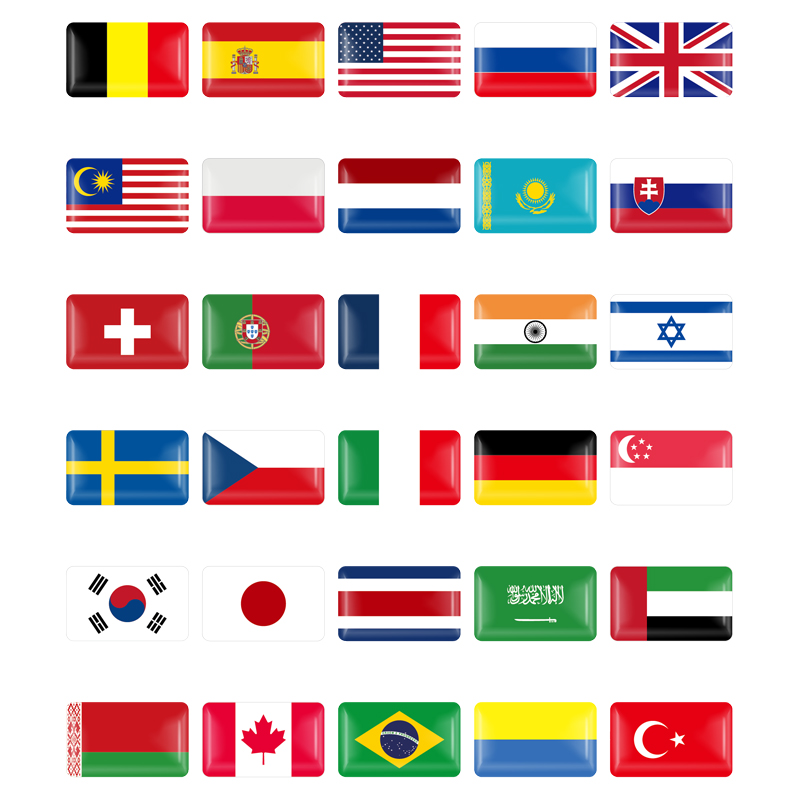 Home Decor Uae - 10/50 個ポルトガルベルギースウェーデンチェコ共和国米国スウェーデン UAE 国旗バッジ車のエンブレムステアリングホイールダッシュボード装飾ステッカー