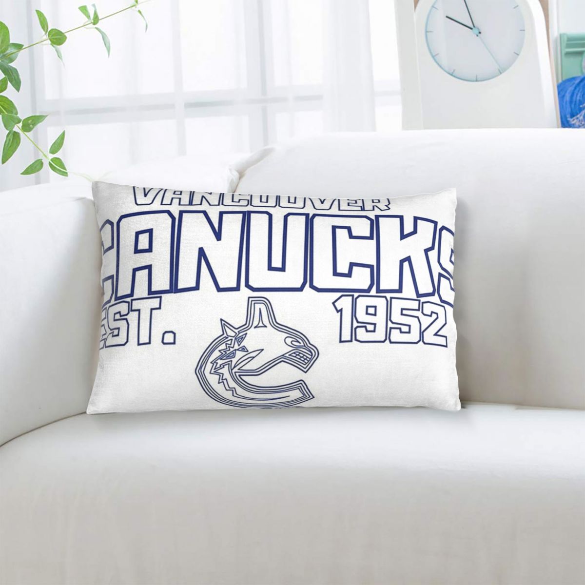 Home Decor Vancouver - バンクーバーカナックスホッケーカナダ長方形枕カバークッションカバー装飾寝室ベッドホームコンフォートスローピロー