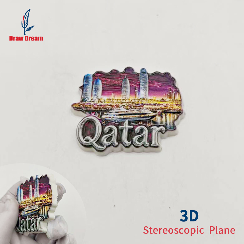 1個 カタール 3D 冷蔵庫マグネット、都市上空からの世界旅 - Home Decor Qatar のレビューと価格