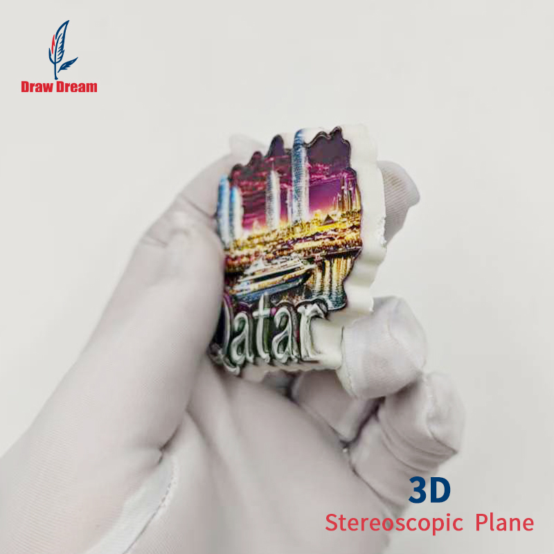 1個 カタール 3D 冷蔵庫マグネット、都市上空からの世界旅 - Home Decor Qatar のレビューと価格