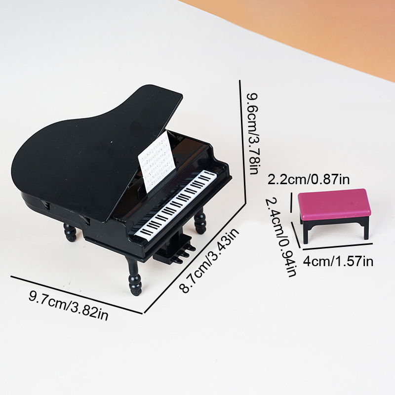 1:12 ドールハウスミニチュアピアノスツール付き楽器椅子モ - Home Decor Furniture のレビューと価格