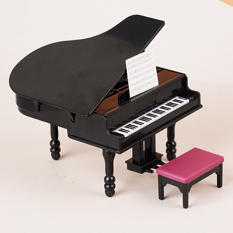 1:12 ドールハウスミニチュアピアノスツール付き楽器椅子モ - Home Decor Furniture のレビューと価格