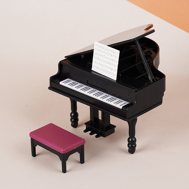 1:12 ドールハウスミニチュアピアノスツール付き楽器椅子モ - Home Decor Furniture のレビューと価格