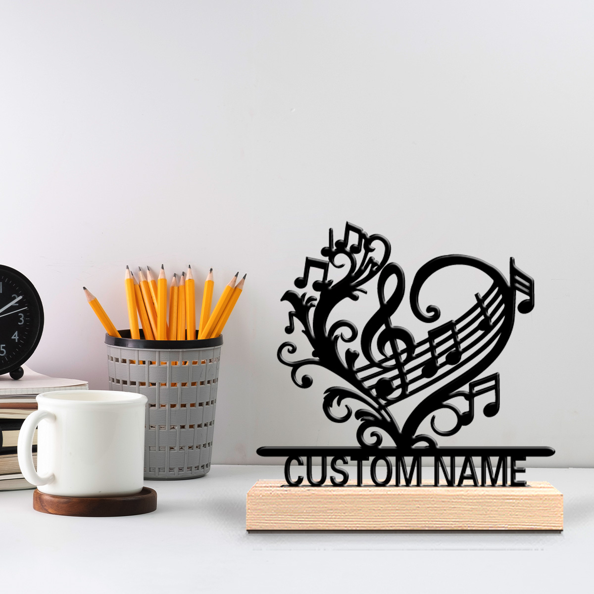 1個入り 音楽の花 カスタムテキスト入り金属像 鉄製オーナメ - Home Decor Statue のレビューと価格