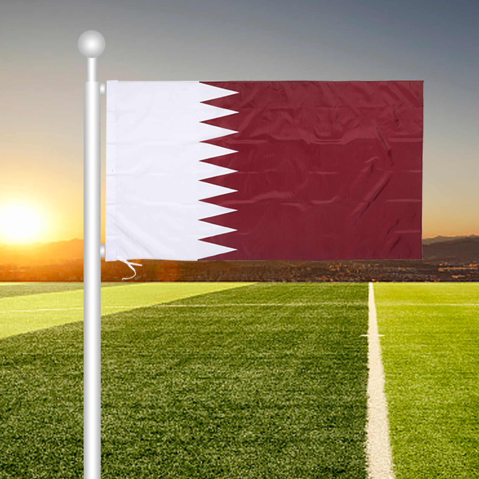 カタール吊り下げ国旗ポリエステル製カタール国旗、家庭、オフィ - Home Decor Qatar のレビューと価格
