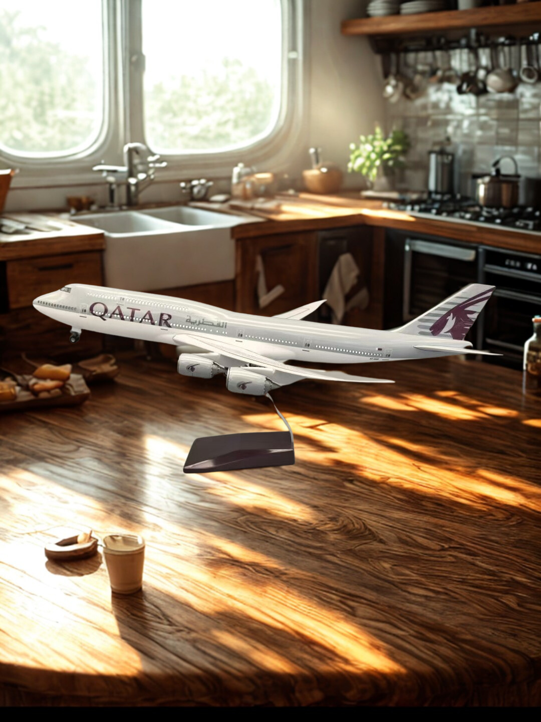 飛行機モデル 1:130 スケールボーイング航空機 B747 - Home Decor Qatar のレビューと価格