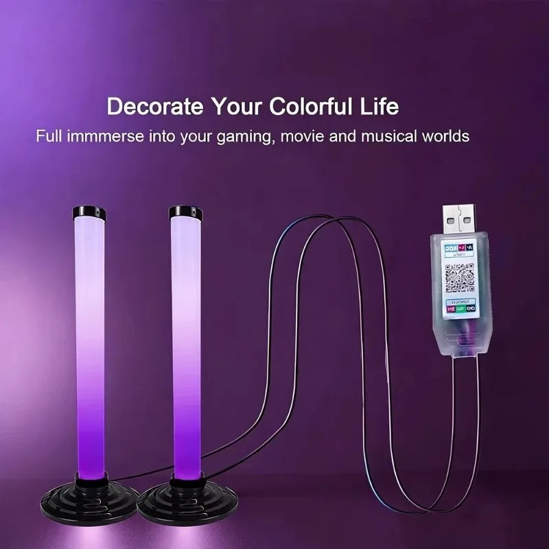 RGB LEDライトバー USB給電式、スマートTVアンビエ - Home Decor Lighting のレビューと価格