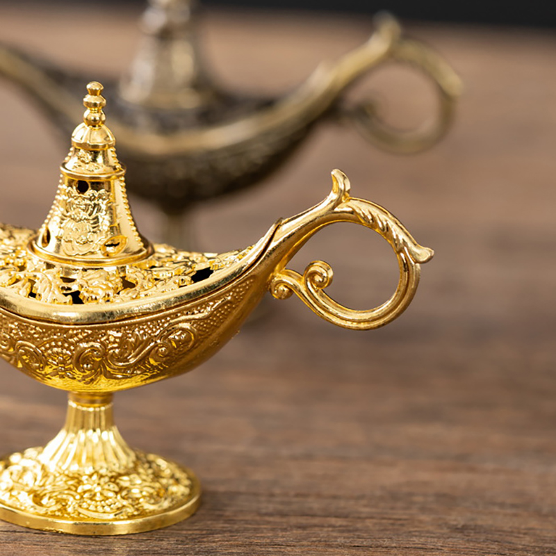 中空伝説アラジン魔法の魔神ランプ香炉レトロ願いオイルランプ家 - Home Decor Humacao のレビューと価格