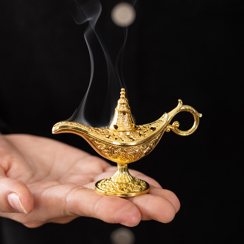 中空伝説アラジン魔法の魔神ランプ香炉レトロ願いオイルランプ家 - Home Decor Humacao のレビューと価格