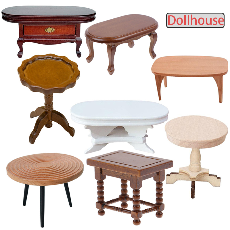 1:12 ドールハウスミニチュアラウンドテーブルティーテーブ - Home Decor Furniture のレビューと価格