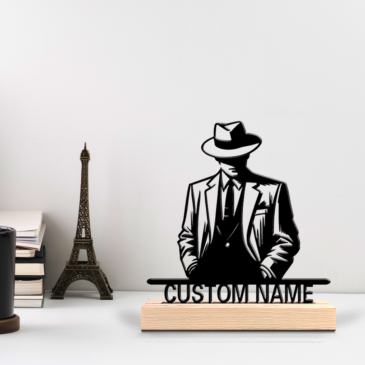 1個入り クリエイティブスーツボーイ カスタムレター メタル - Home Decor Statue のレビューと価格