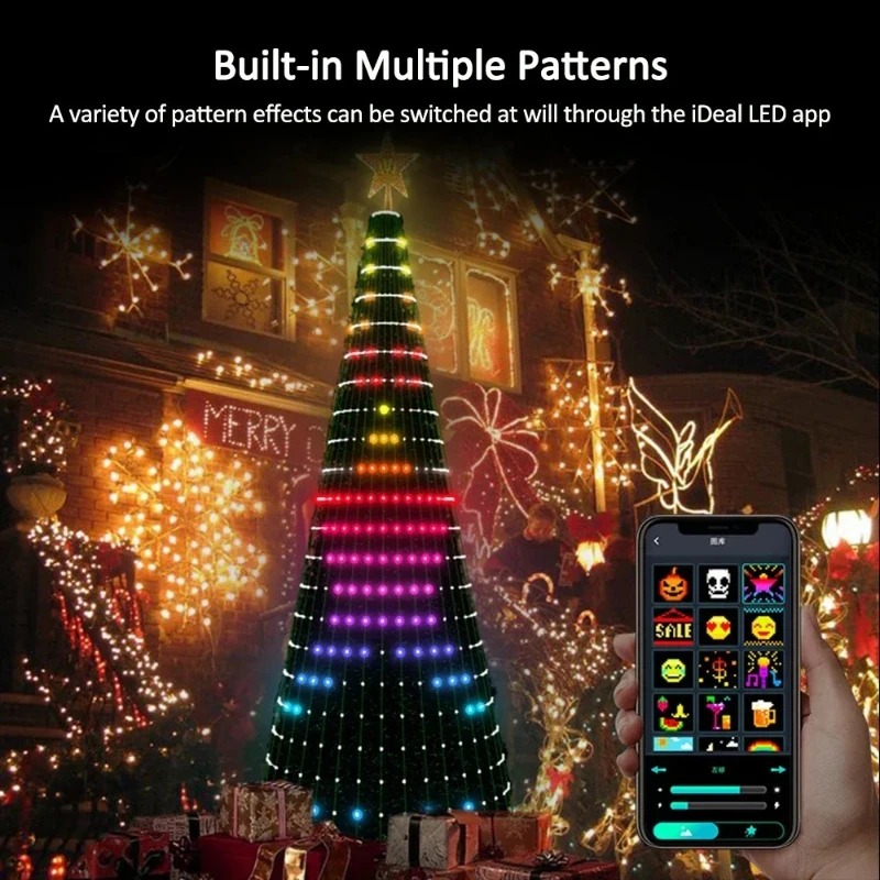 クリスマススターツリーライトRGB LED、Bluetoot - Home Decor Lighting のレビューと価格