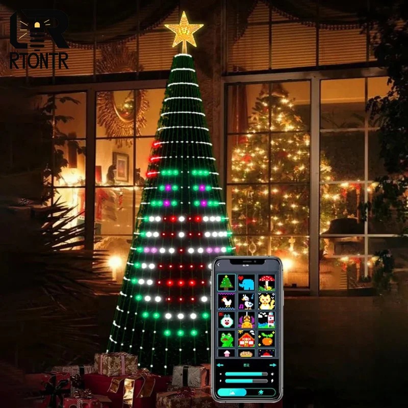 クリスマススターツリーライトRGB LED、Bluetoot - Home Decor Lighting のレビューと価格