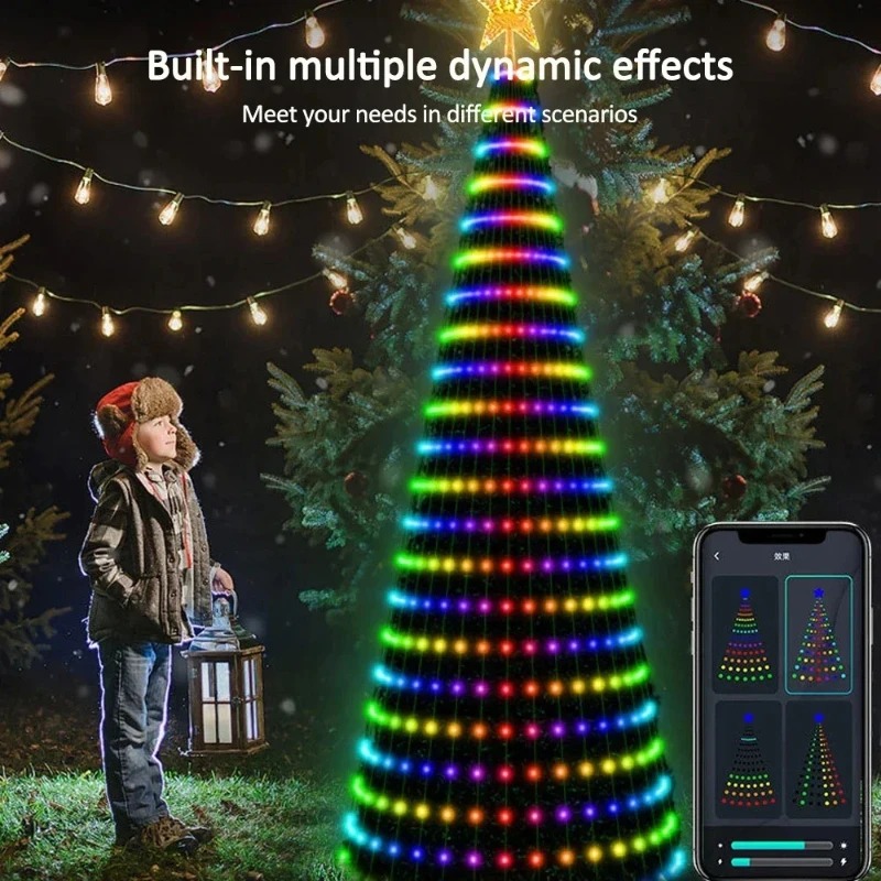 クリスマススターツリーライトRGB LED、Bluetoot - Home Decor Lighting のレビューと価格