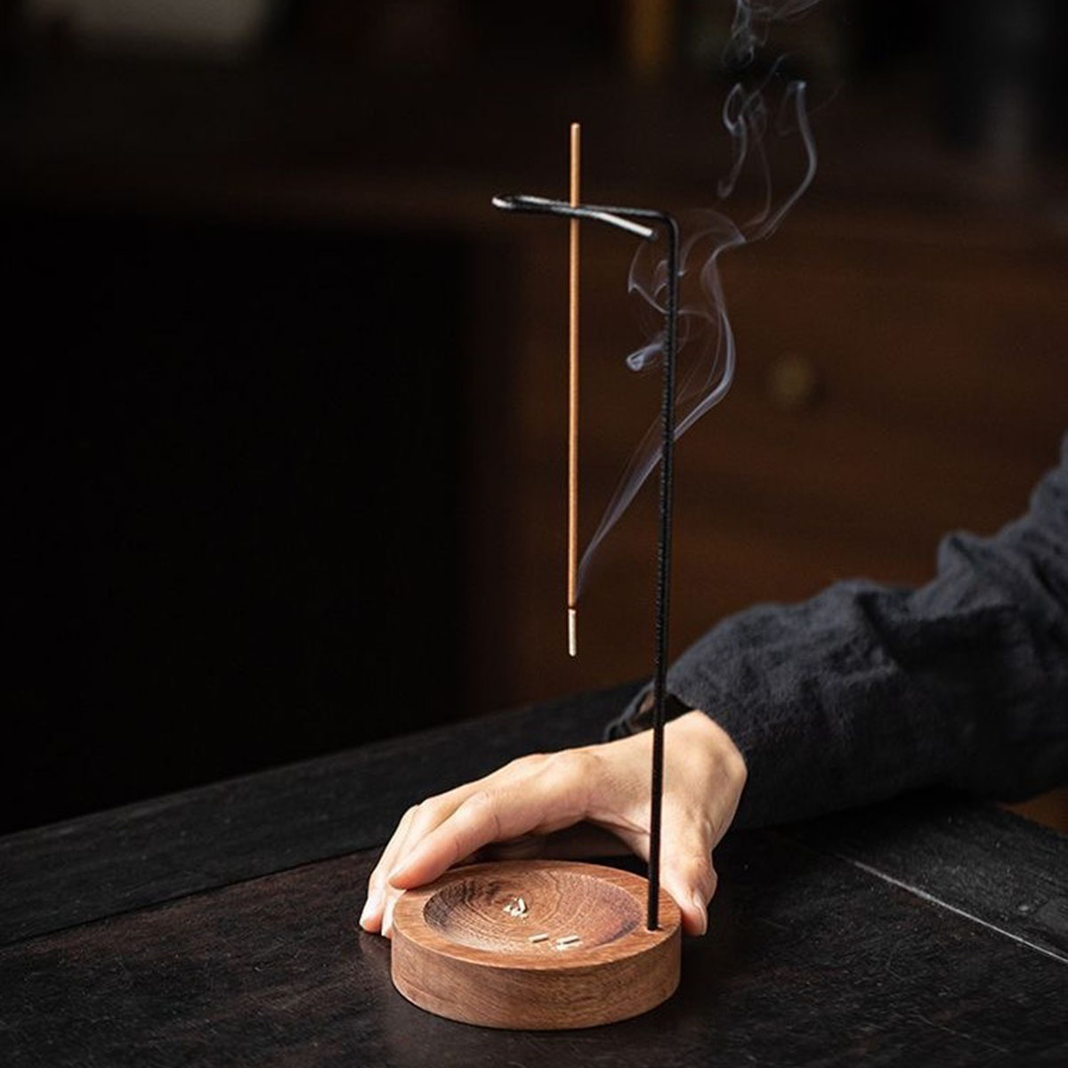 クリエイティブな逆さ香炉、線香立て、木製丸型香炉、寝室、家の - Home Decor Humacao のレビューと価格