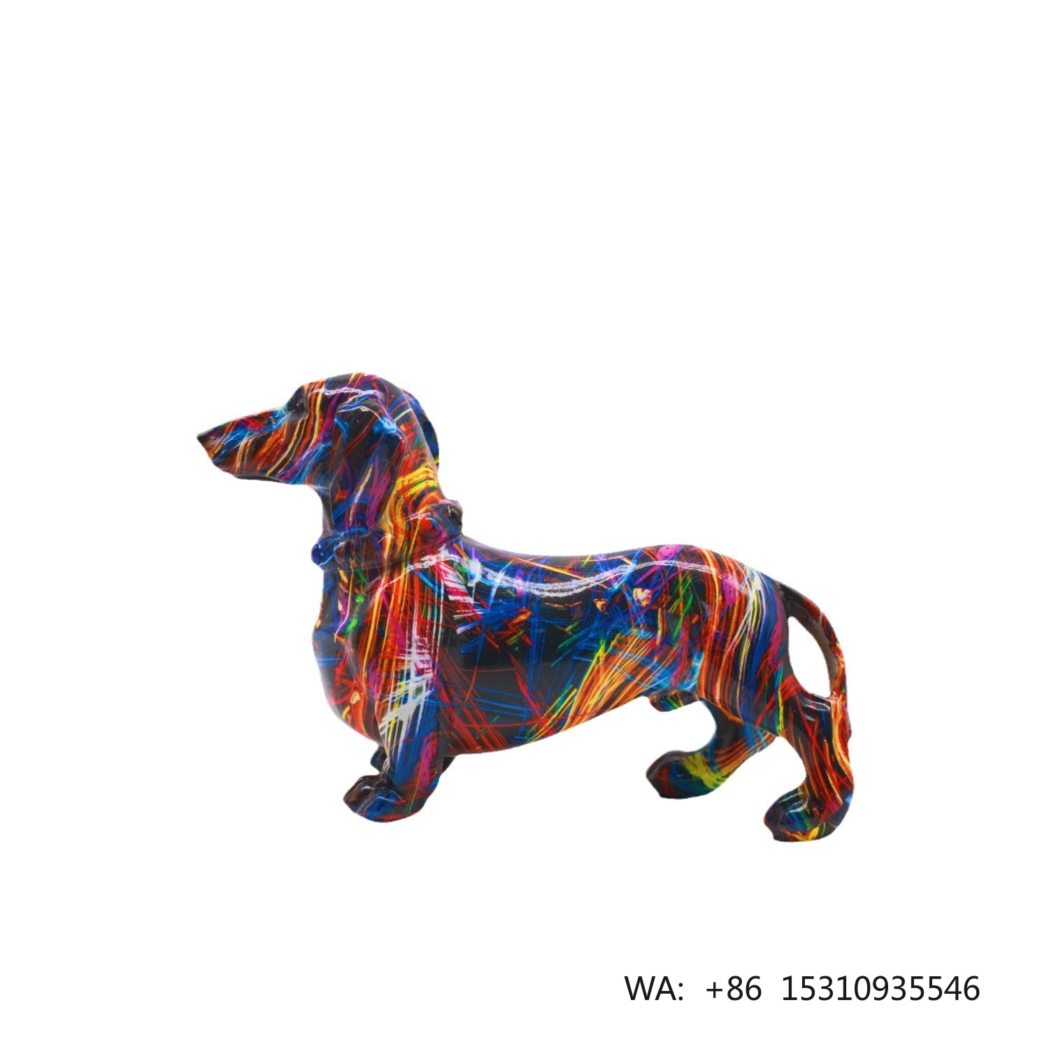 樹脂製落書き風犬像 モダンな家の装飾 動物彫刻 アクションフ - Home Decor Statue のレビューと価格