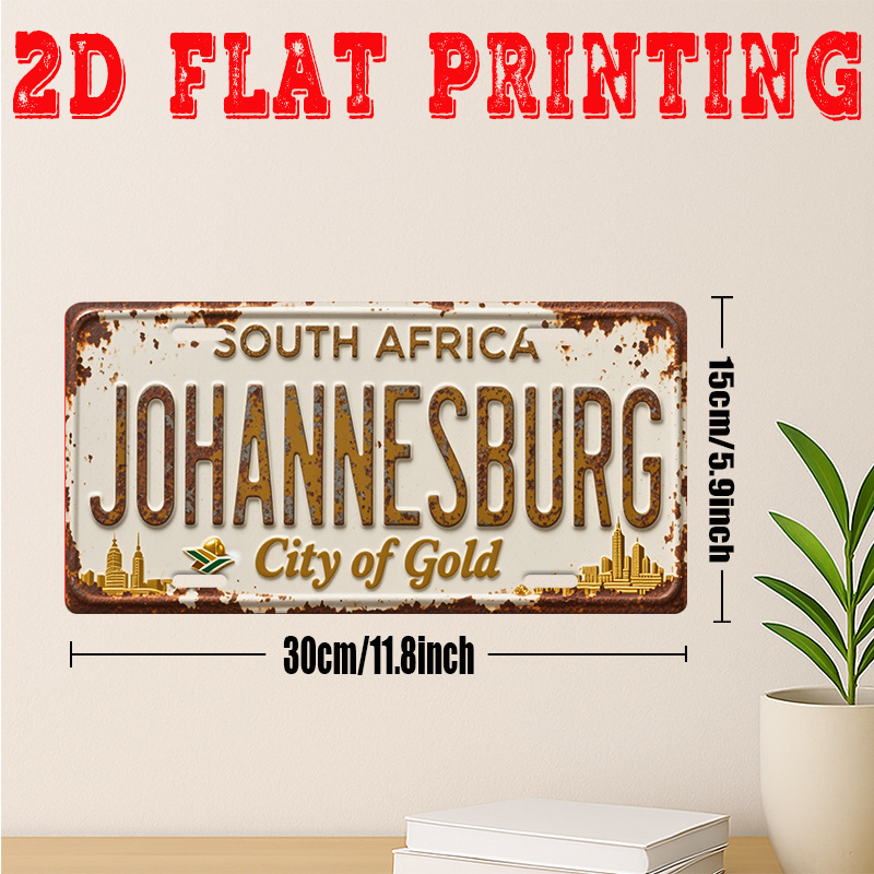 ヴィンテージ ヨハネスブルグ シティ メタル ブリキ看板、ゴ - Home Decor Johannesburg のレビューと価格