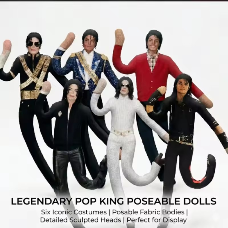マイケル・ジャクソンぬいぐるみ枕、可動式抽象ホームデコレーシ - Home Decor Statue のレビューと価格