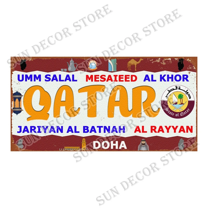 カスタマイズ可能なブリキの金属看板,レトロな家の装飾,クラブ - Home Decor Qatar のレビューと価格