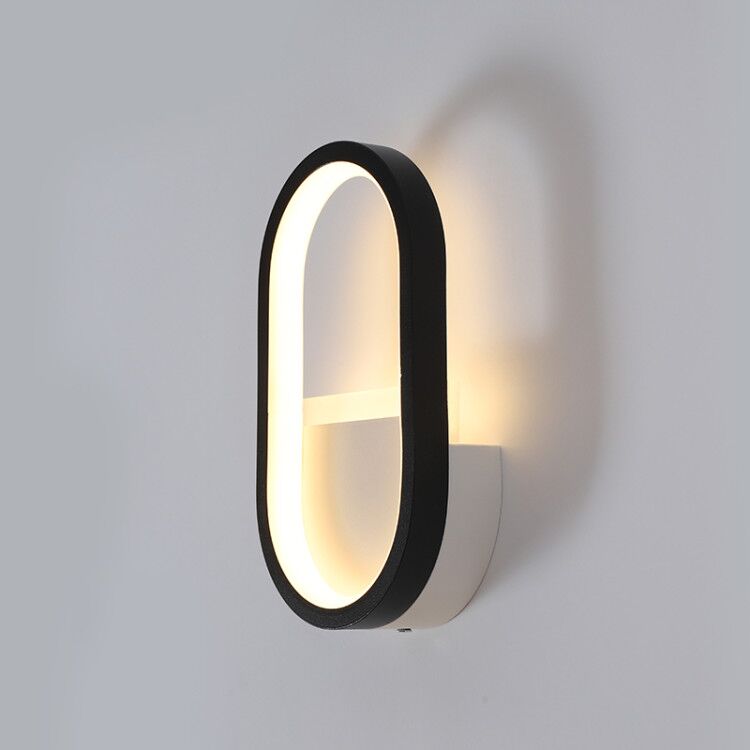 モダンな北欧LEDウォールランプ、ミニマリストブラック幾何学 - Home Decor Lighting のレビューと価格