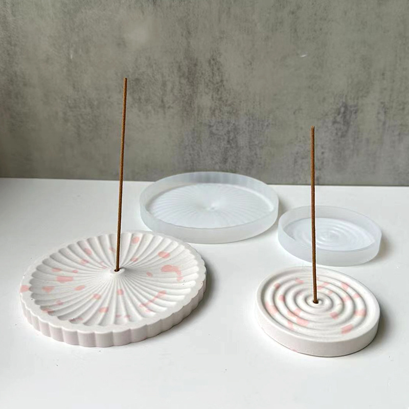 1つのシリコン製お香立て型、DIY円形模様のお香立て、セメン - Home Decor Humacao のレビューと価格
