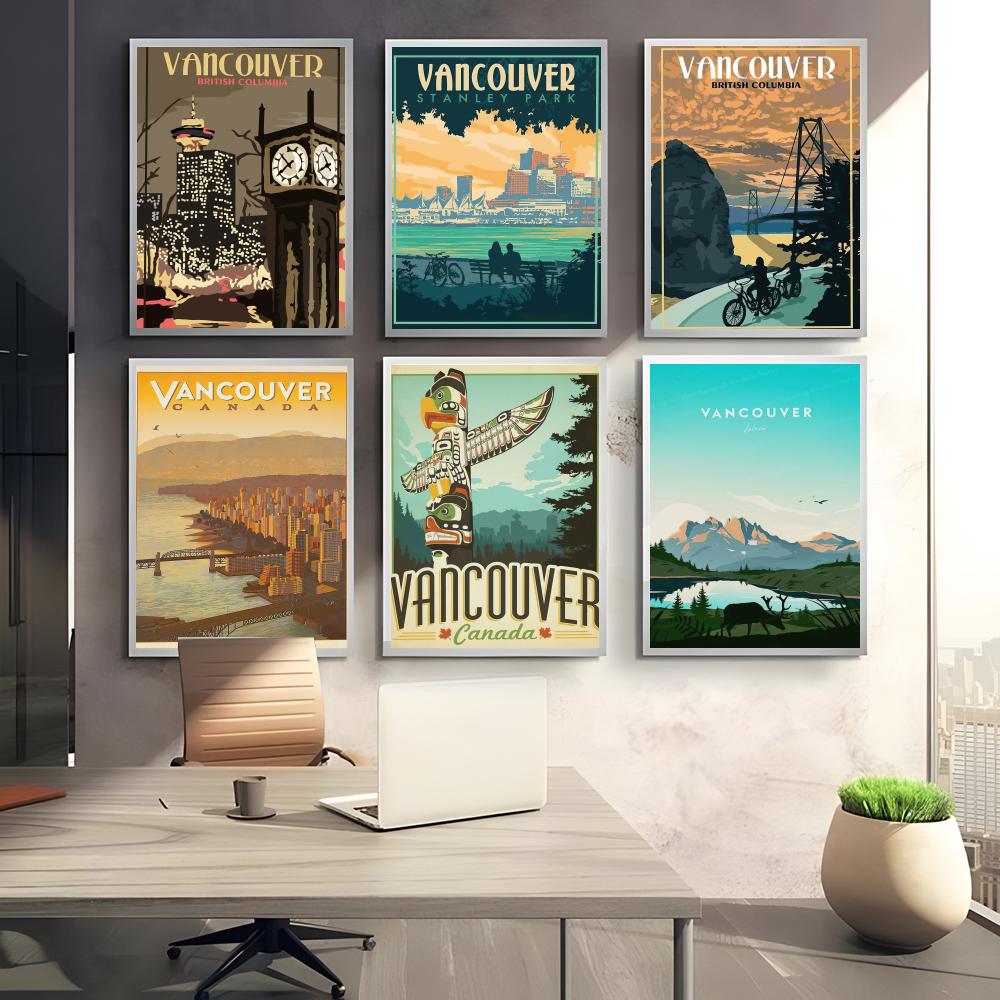 風光明媚な平和な都市バンクーバーポスター HD アート粘着壁 - Home Decor Vancouver のレビューと価格