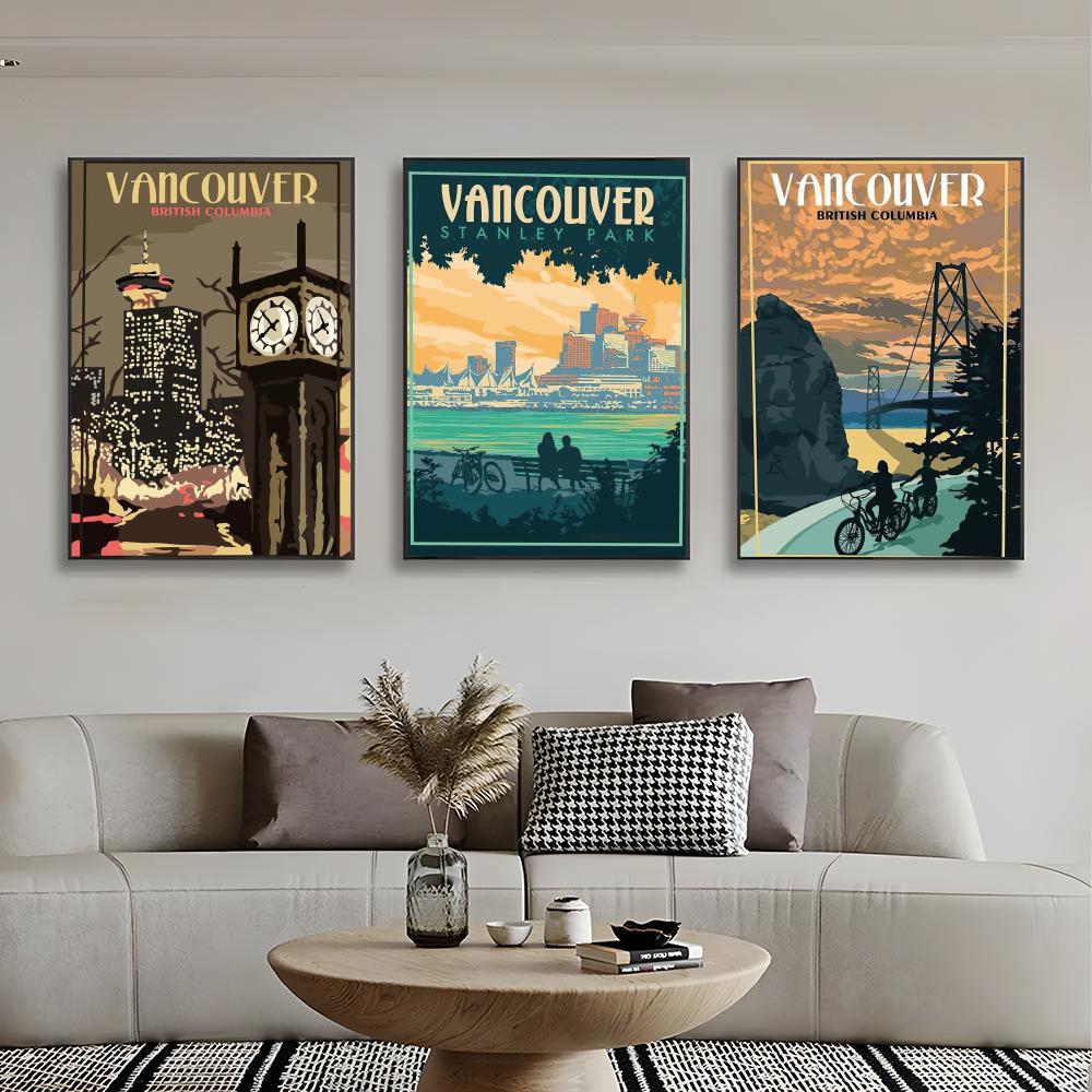 風光明媚な平和な都市バンクーバーポスター HD アート粘着壁 - Home Decor Vancouver のレビューと価格