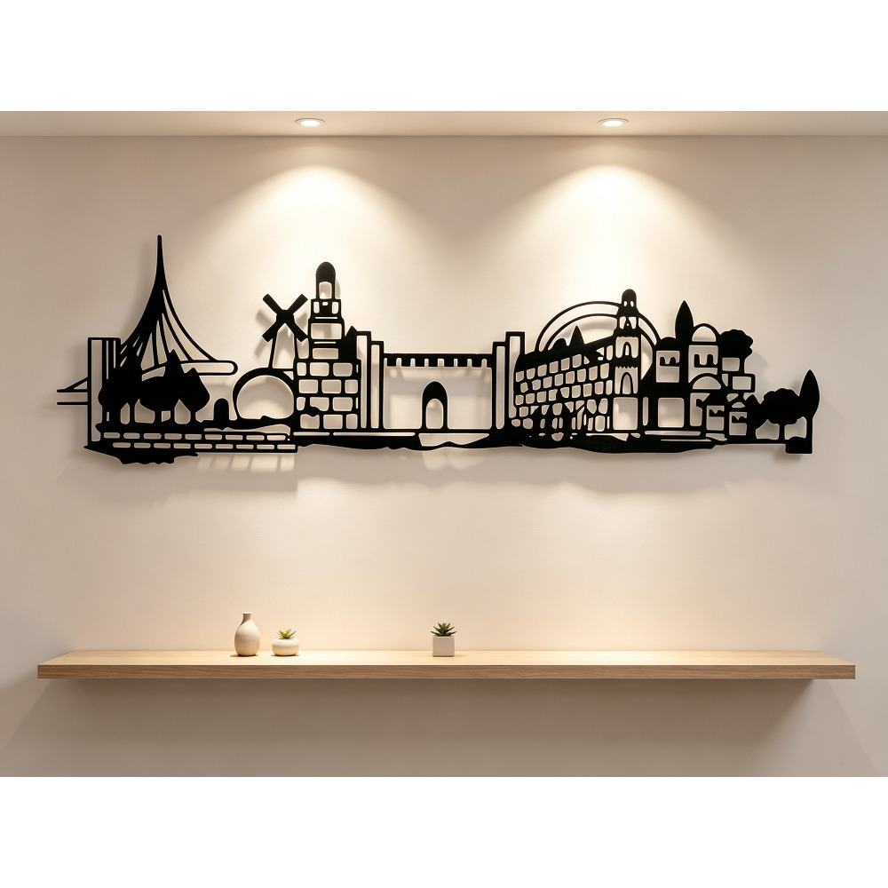 CIFBUY メタルウォールアート エルサレムスカイライン装 - Home Decoration のレビューと価格
