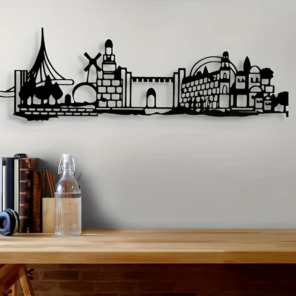 CIFBUY メタルウォールアート エルサレムスカイライン装 - Home Decoration のレビューと価格