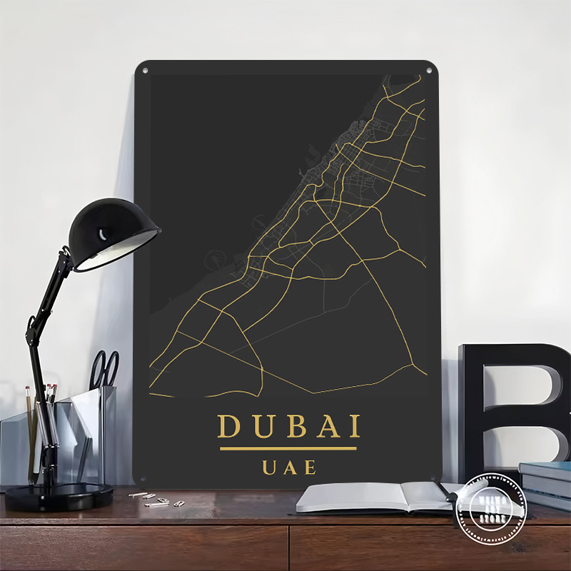 ドバイUAE地図アートプリントポスター、カスタマイズされたレ - Home Decor Uae のレビューと価格