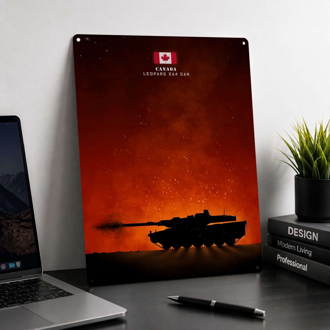 レオパルド2A4 カナダ主力戦車 3Dテクスチャプリントポス - Home Decor Canada のレビューと価格