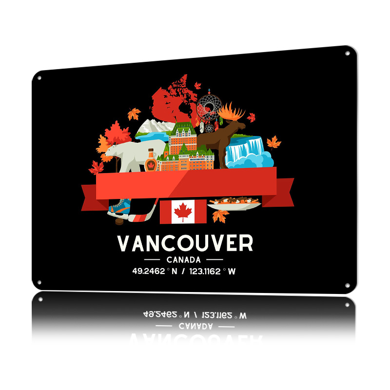 バンクーバー市内地図プリントポスターカスタマイズされたレトロ - Home Decor Vancouver のレビューと価格