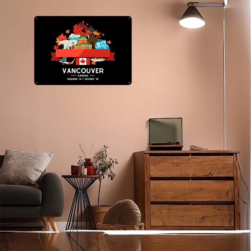 バンクーバー市内地図プリントポスターカスタマイズされたレトロ - Home Decor Vancouver のレビューと価格