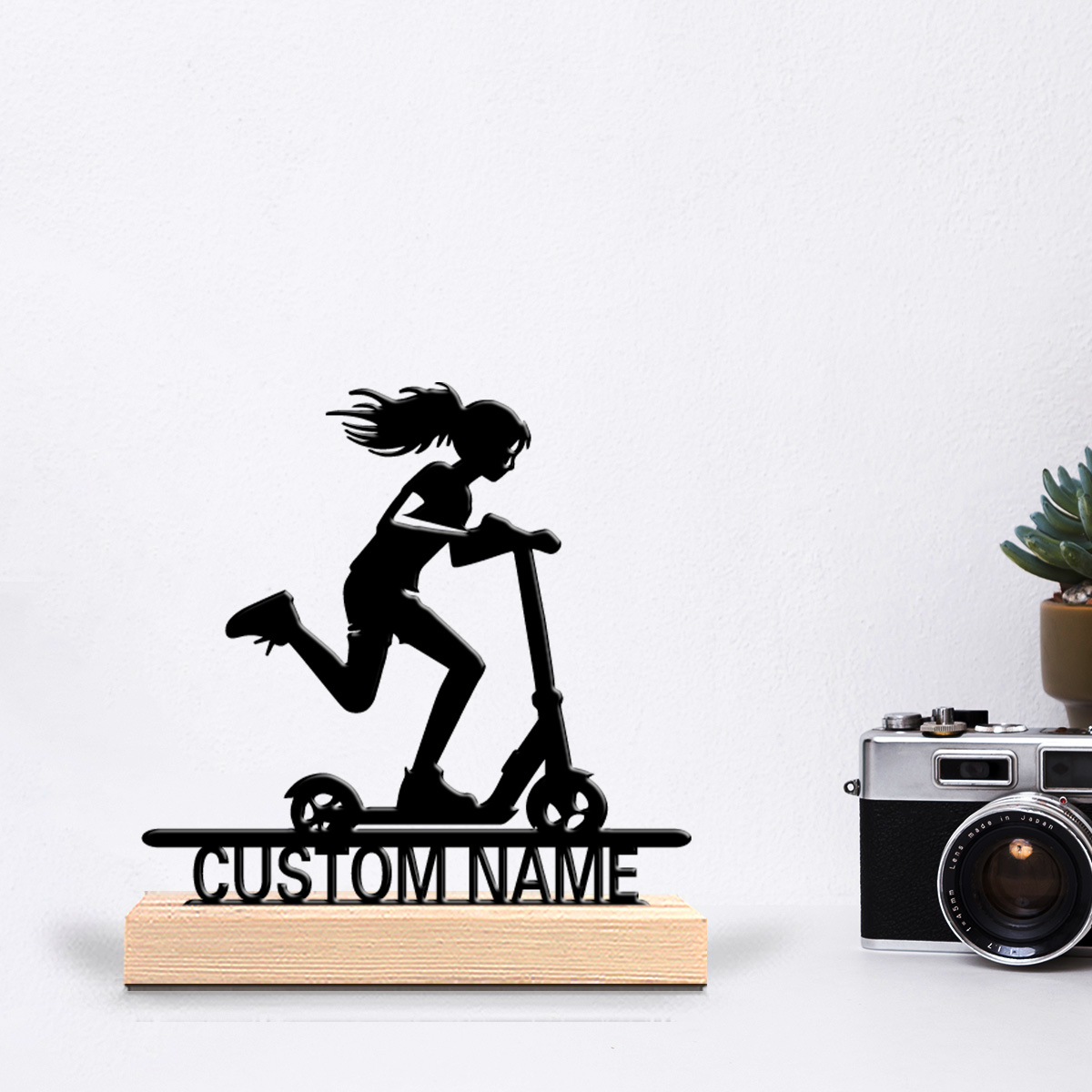 1個入りスクーター型カスタムネームブリキ像 鉄製オーナメント - Home Decor Statue のレビューと価格