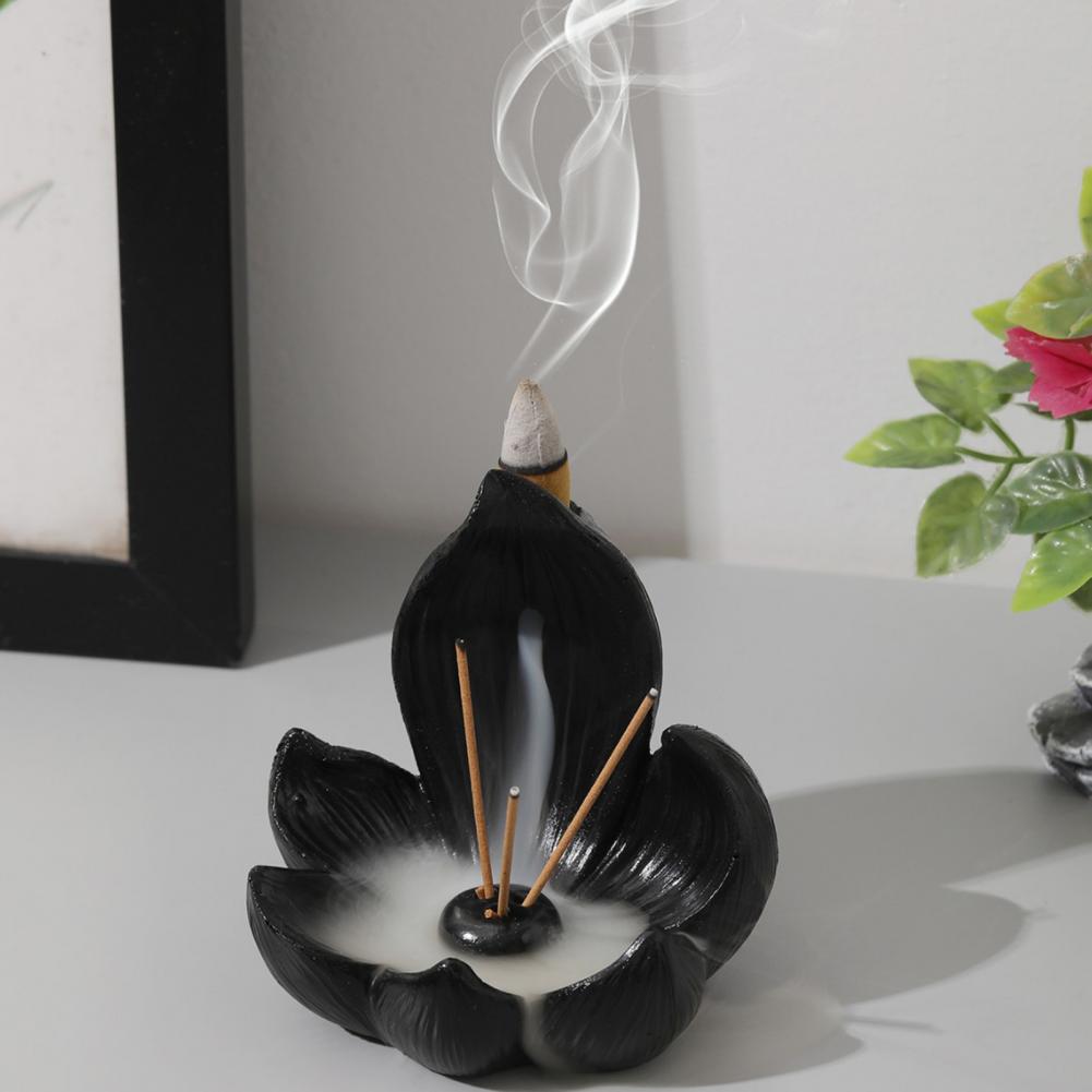 蓮の花の香炉、テーブルセンターピース、逆流香炉、樹脂製香コー - Home Decor Humacao のレビューと価格