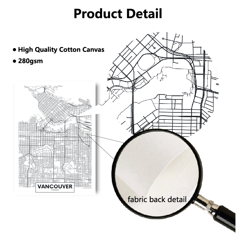 カナダトロント市内地図ポスターやプリント現代のミニマリストの - Home Decor Vancouver のレビューと価格