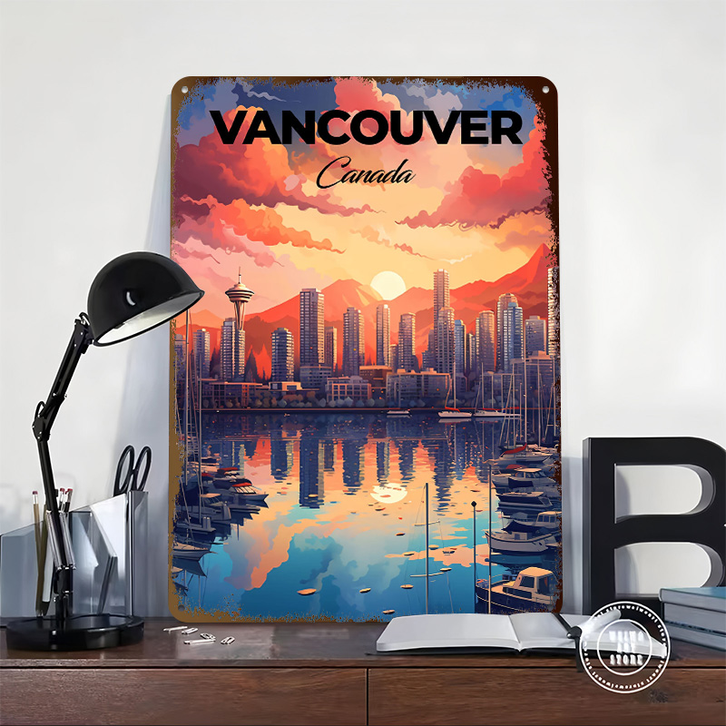 バンクーバー旅行プリント印刷ポスターカスタマイズされたレトロ - Home Decor Vancouver のレビューと価格