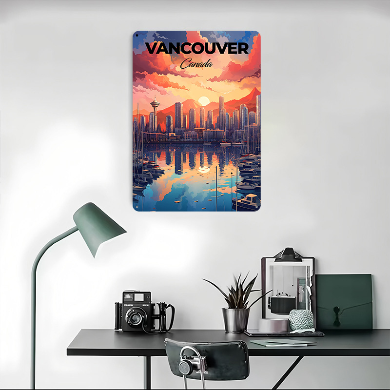 バンクーバー旅行プリント印刷ポスターカスタマイズされたレトロ - Home Decor Vancouver のレビューと価格