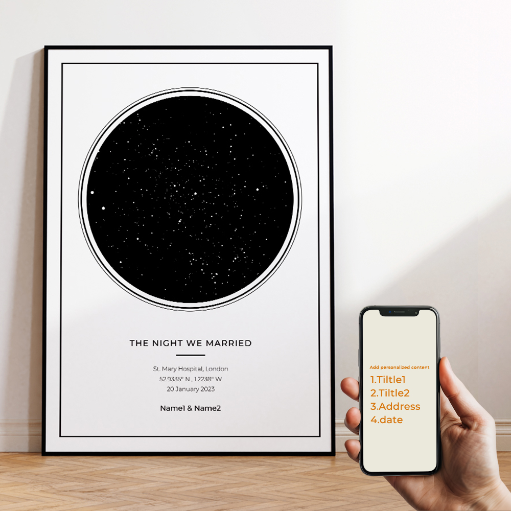 現代風カスタムパーソナライズ夜空星図ウォールアートキャンバス - Home Decor Furniture のレビューと価格