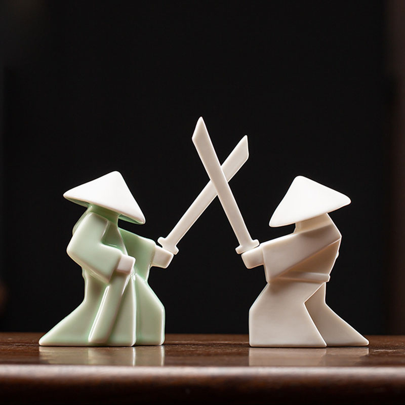 Swordsman-家の装飾用のセラミックサムライの彫像,高 - Home Decor Humacao のレビューと価格